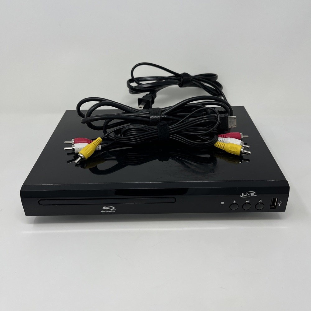 iLive IDBU601B Blu-Ray DVD Player 1080p HDMI Black No Remote - Tested Works